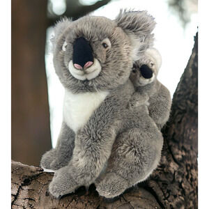 Magnussen Home Koala Bear & Baby Plush Safe Our Space Stuffed Animal Realistic